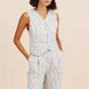 DIANA VEST - SEAGRASS STRIPE