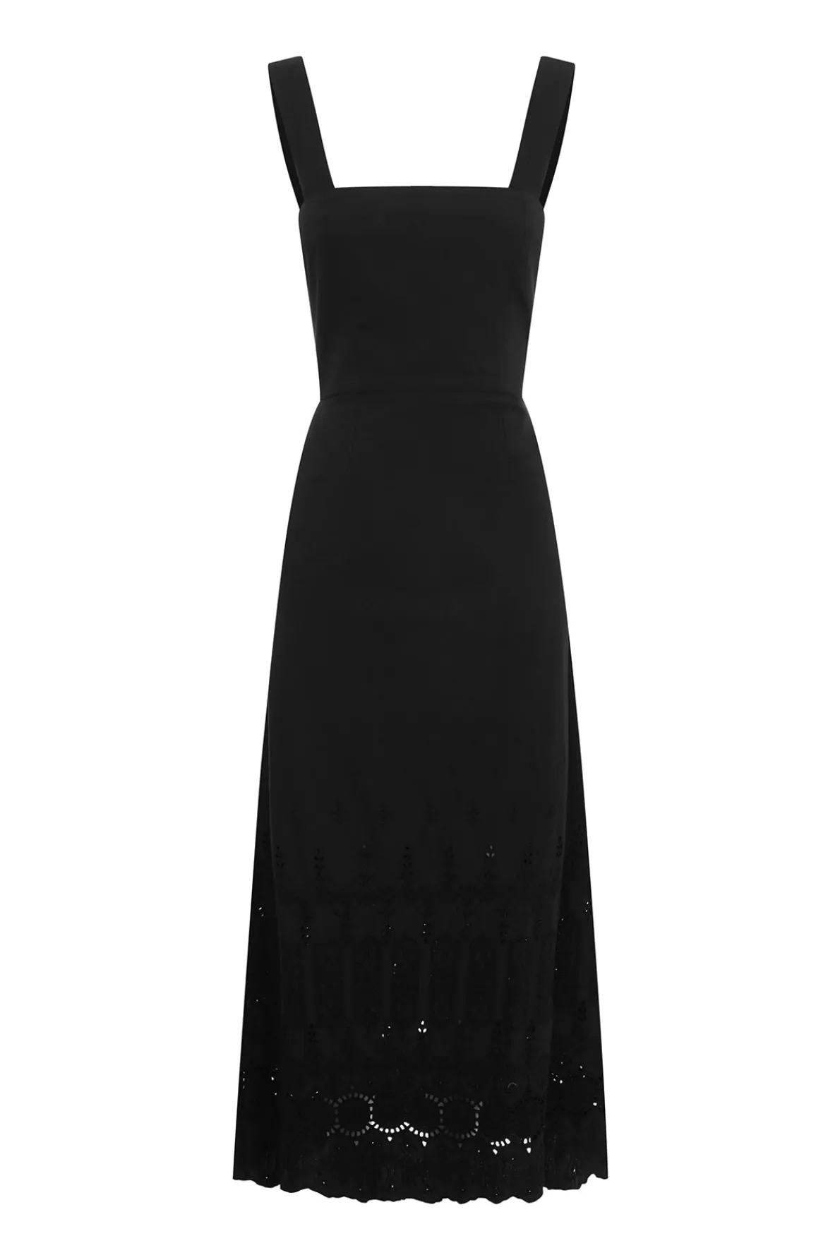 AMELIA SQUARE NECK DRESS - BLACK