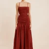 AURELIA DRESS - MERLOT