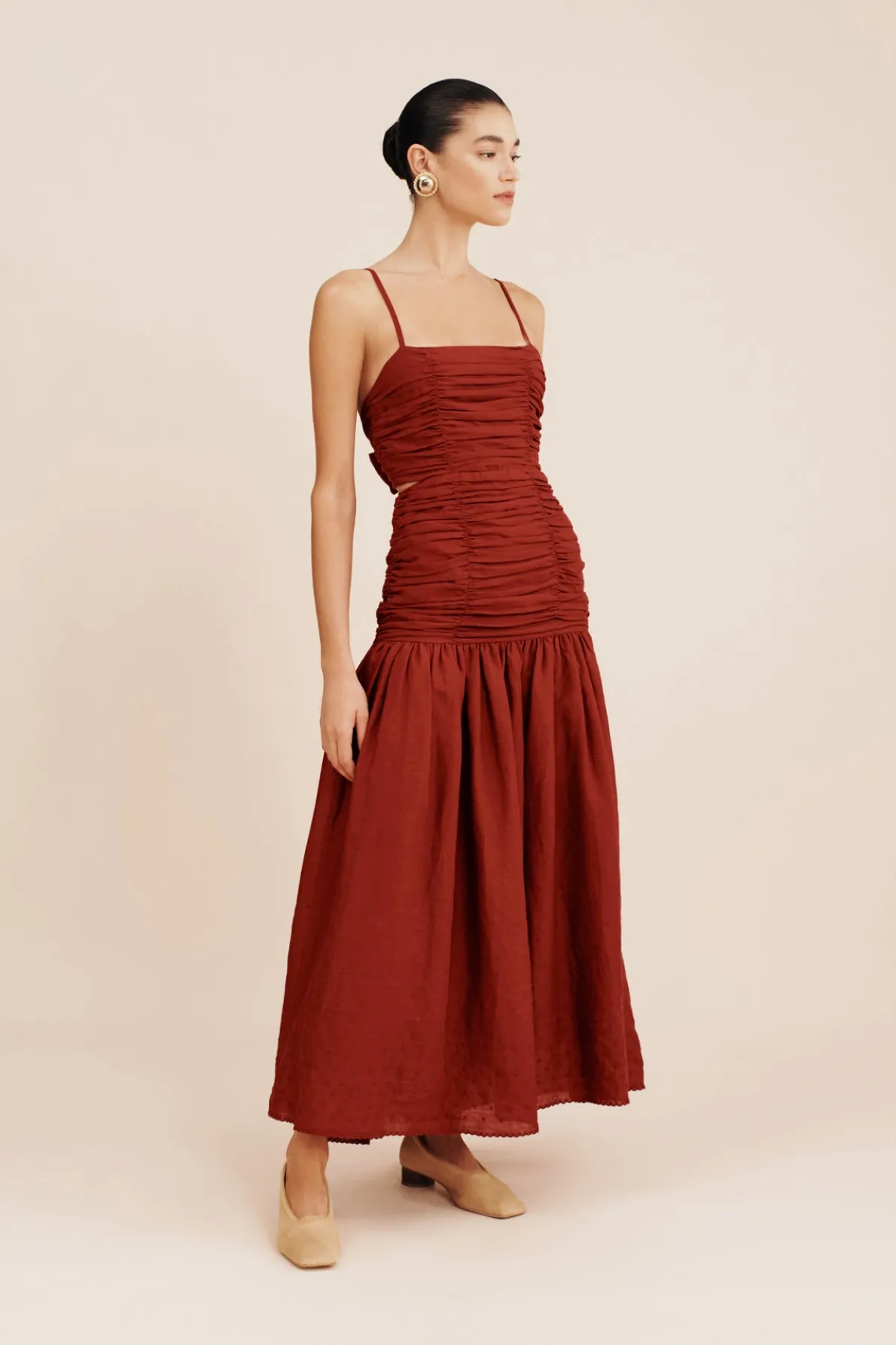 AURELIA DRESS - MERLOT