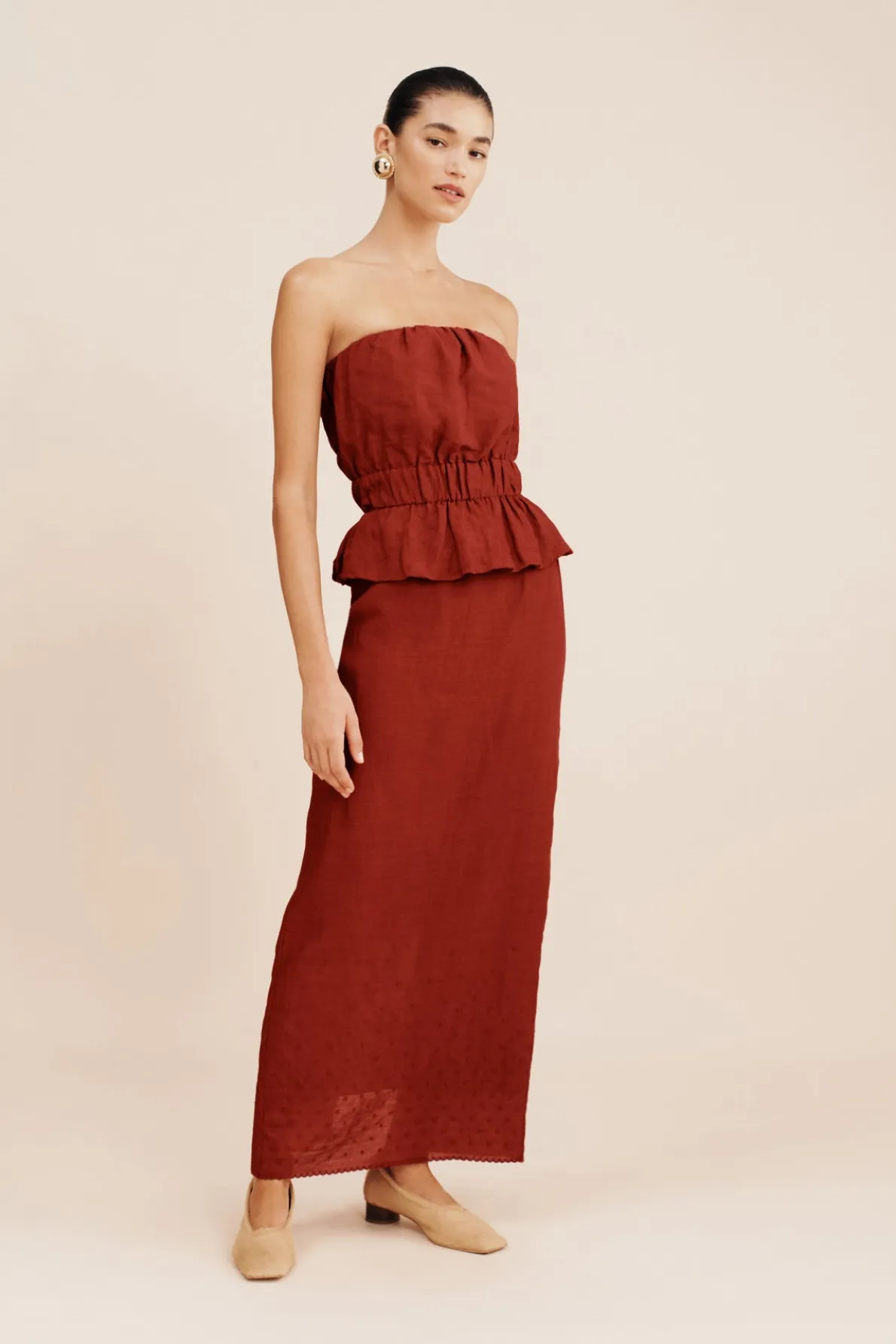 AURELIA SKIRT - MERLOT