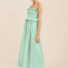 COBY STRAPLESS DRESS - COOL MINT