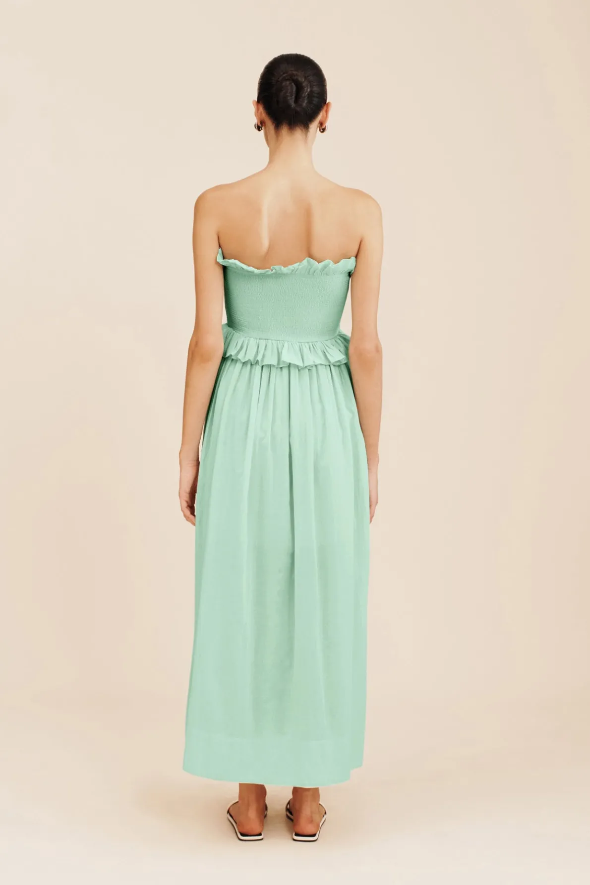 COBY STRAPLESS DRESS - COOL MINT