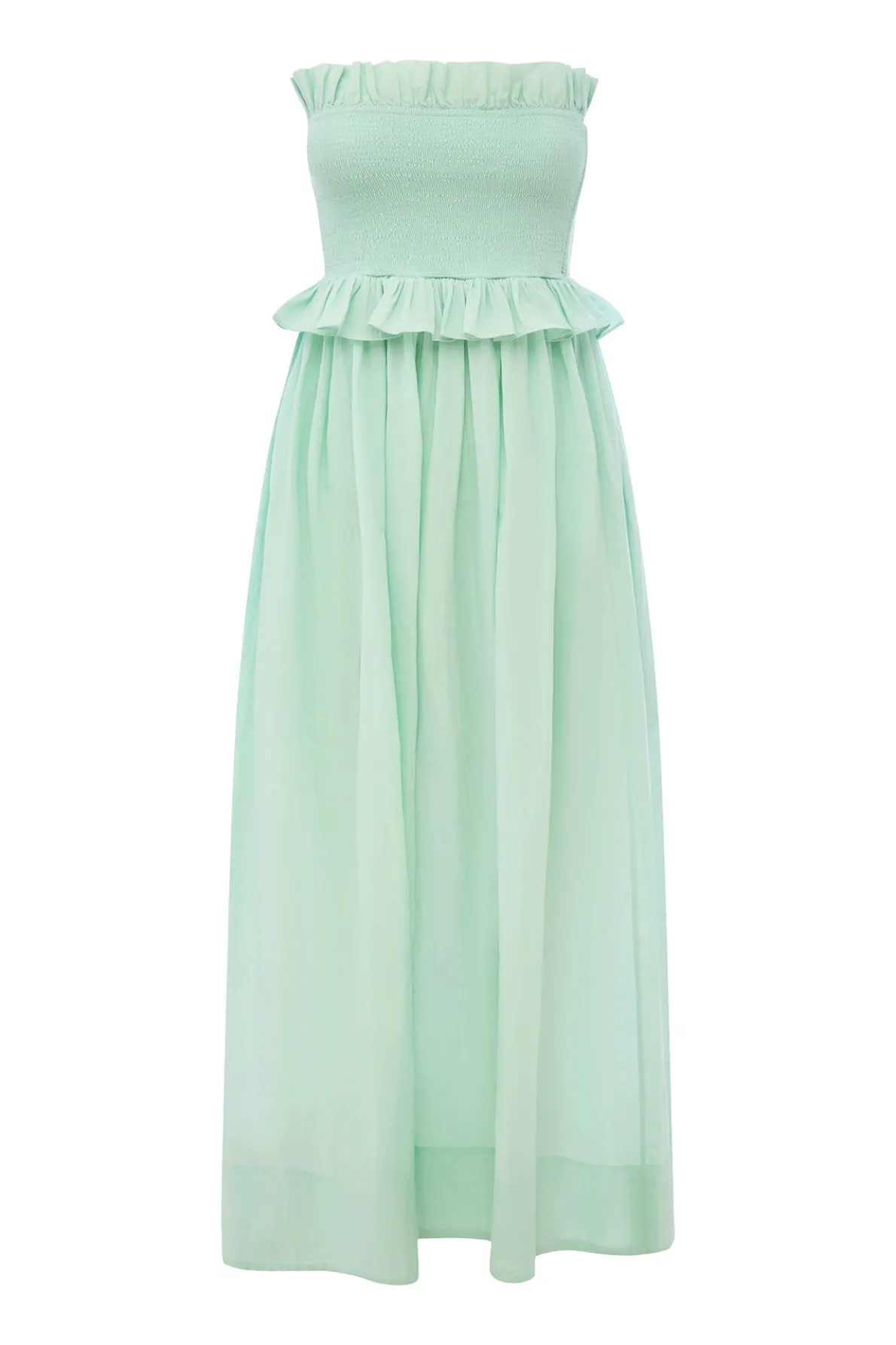 COBY STRAPLESS DRESS - COOL MINT