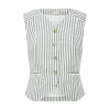 DIANA VEST - SEAGRASS STRIPE