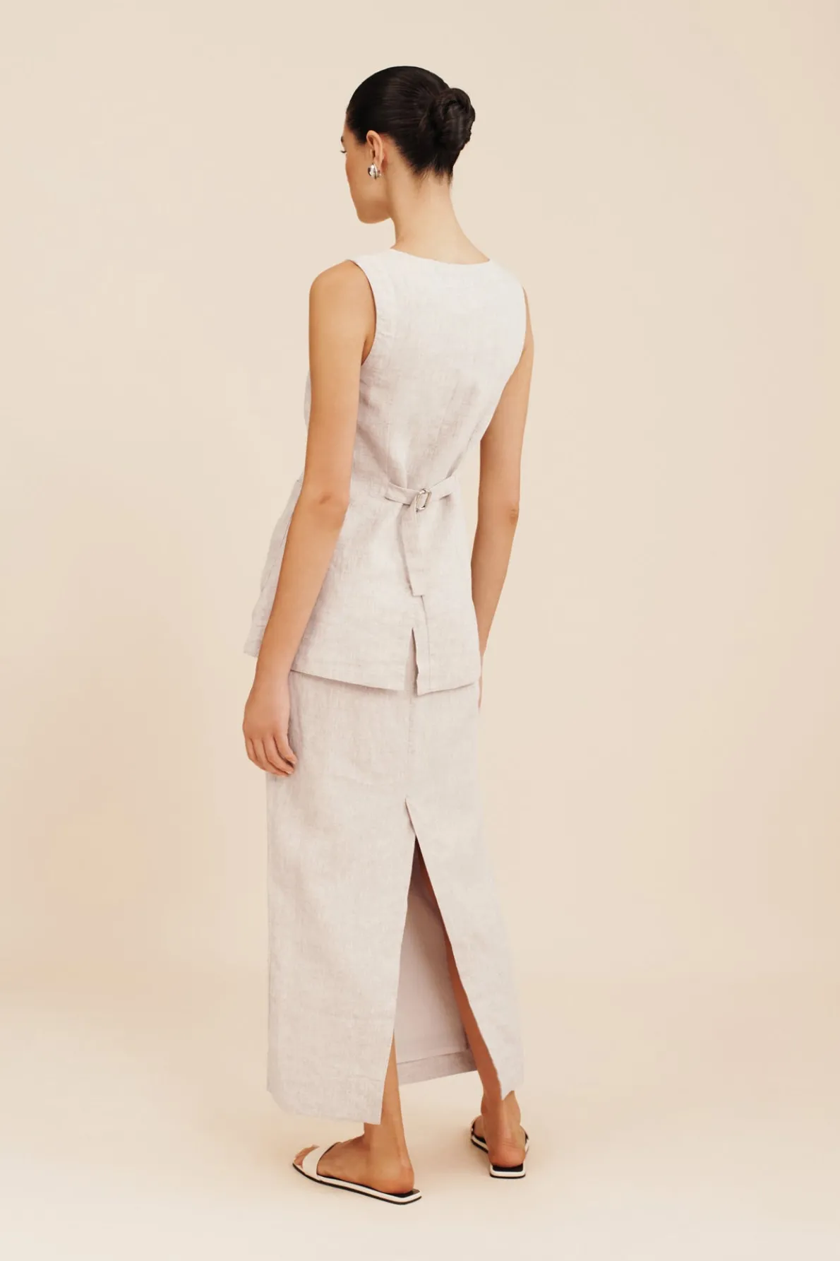 EMMA PENCIL SKIRT - NATURAL