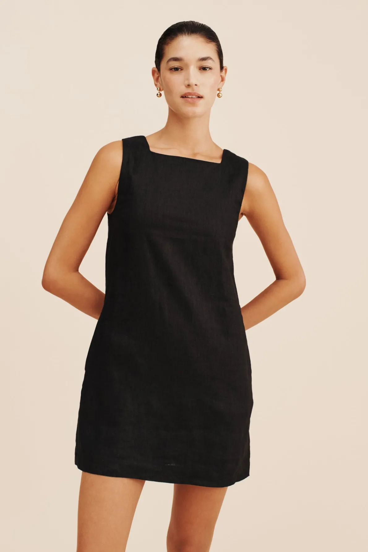 EMMA SHIFT DRESS - BLACK