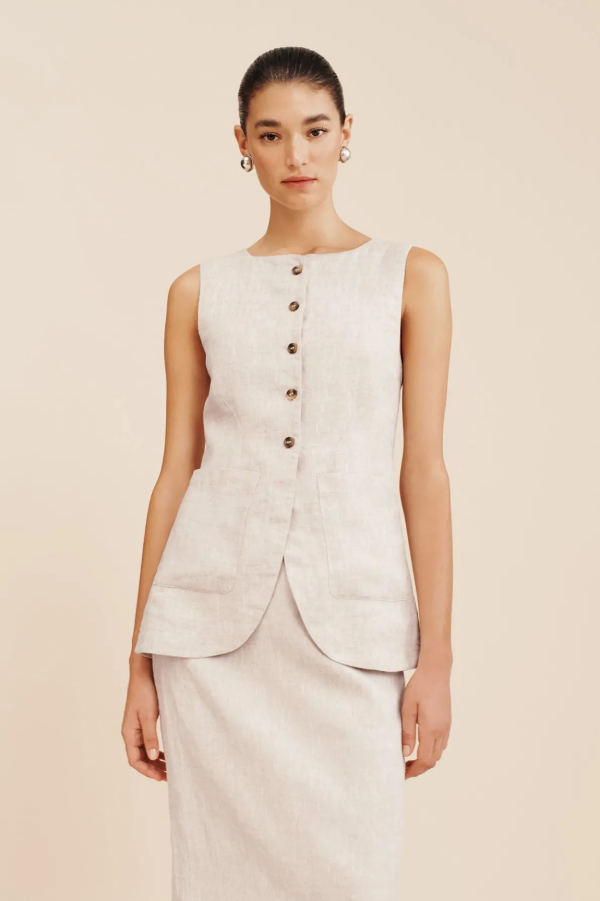EMMA VEST - NATURAL