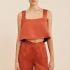 GIGI CROP TOP - REDWOOD