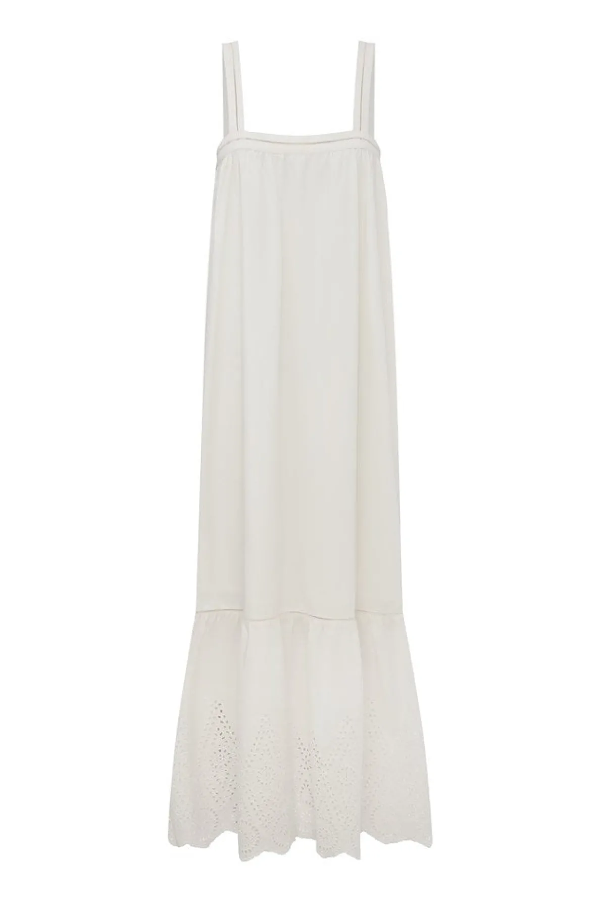 LOUISA TIE DRESS - VINTAGE WHITE