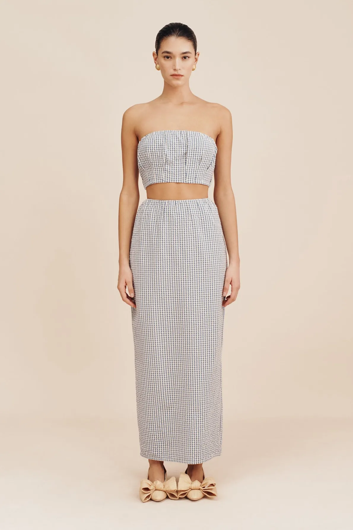 MIRA BANDEAU - BLUE GINGHAM