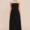 MYLAH STRAPLESS DRESS - BLACK