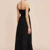 MYLAH STRAPLESS DRESS - BLACK