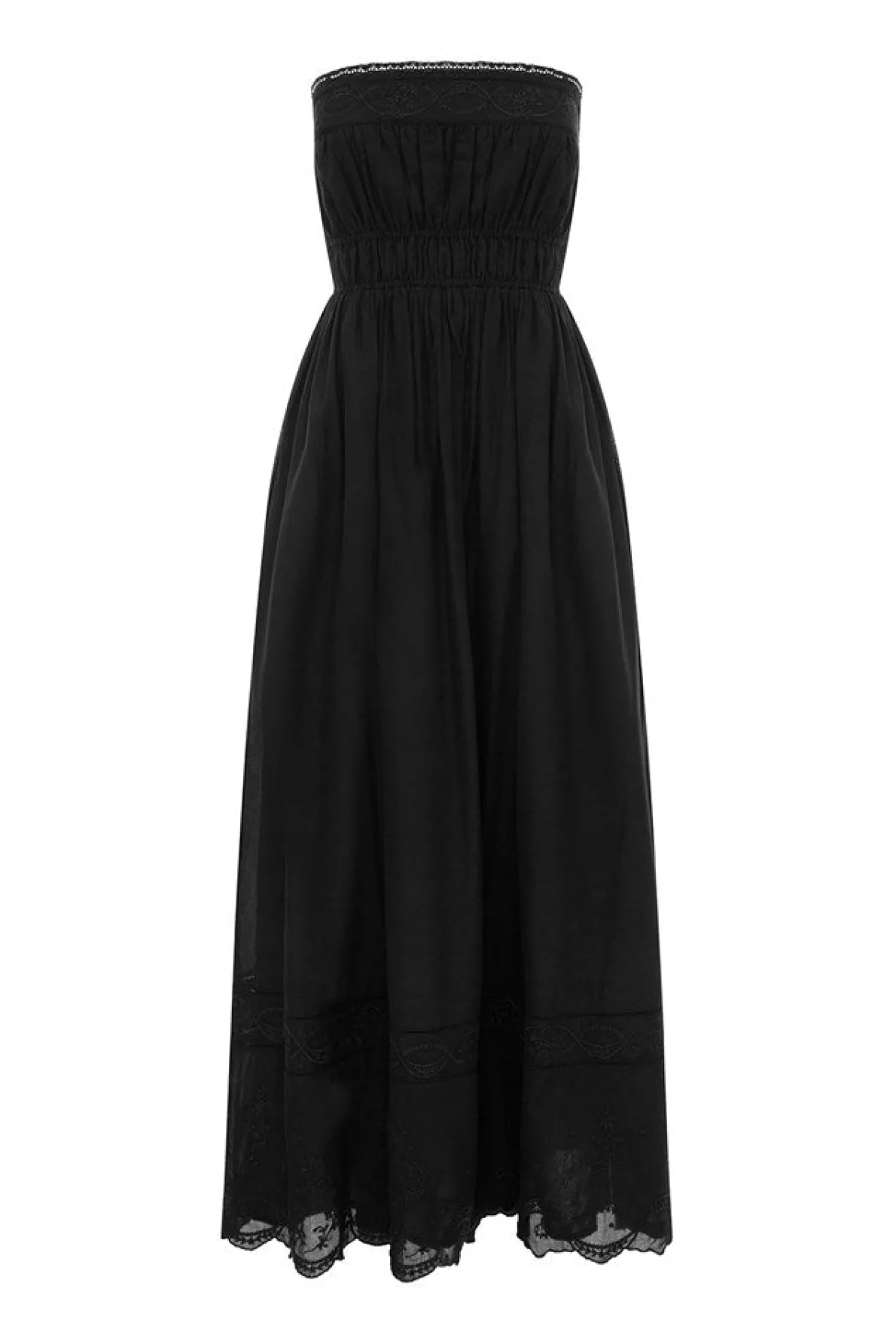 MYLAH STRAPLESS DRESS - BLACK