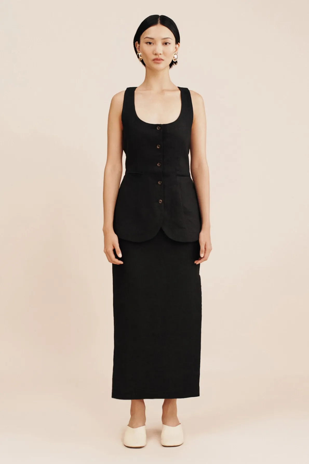 NANCY PENCIL SKIRT - BLACK