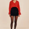 ROMEO MINI SKIRT - BLACK VELVET