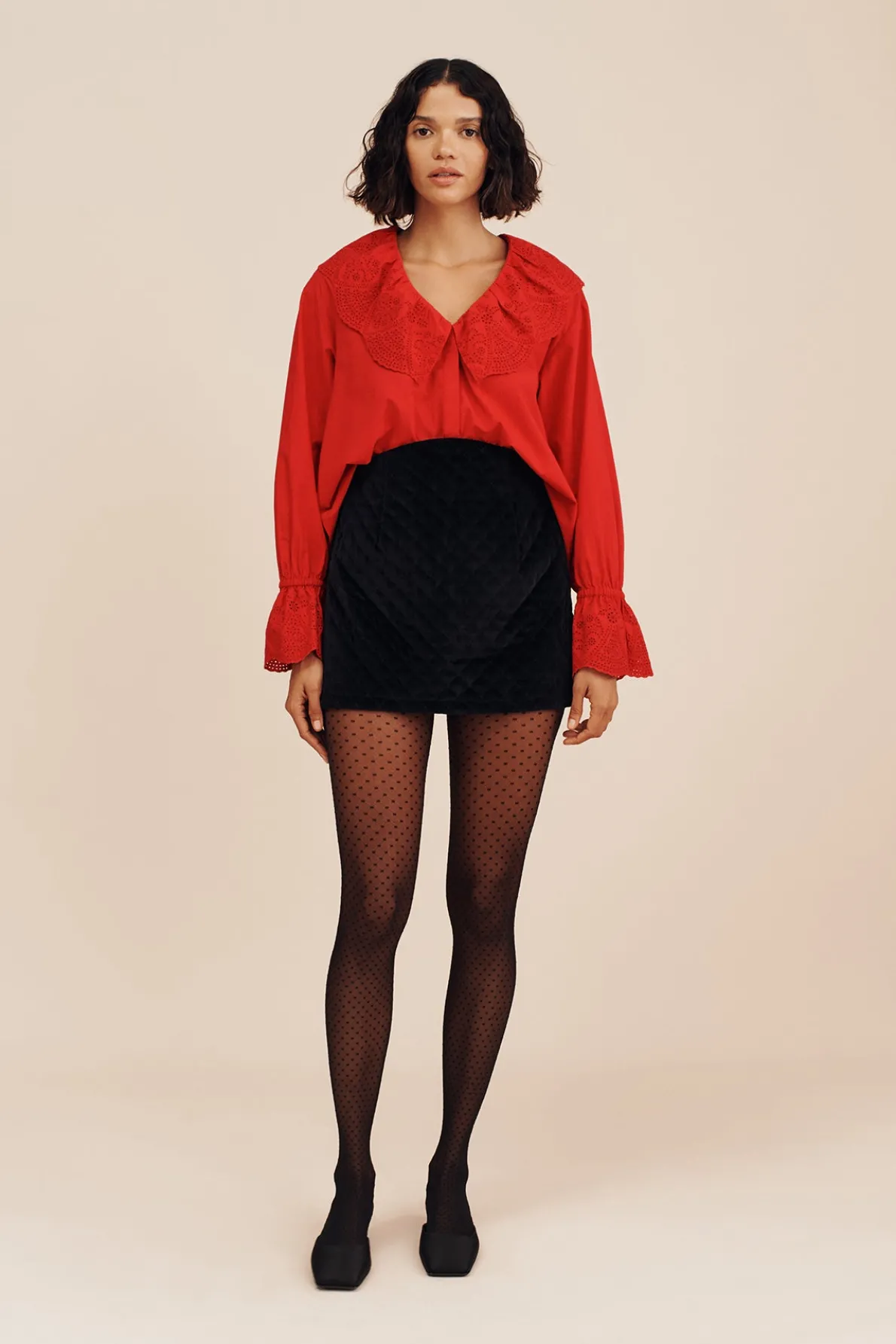 ROMEO MINI SKIRT - BLACK VELVET