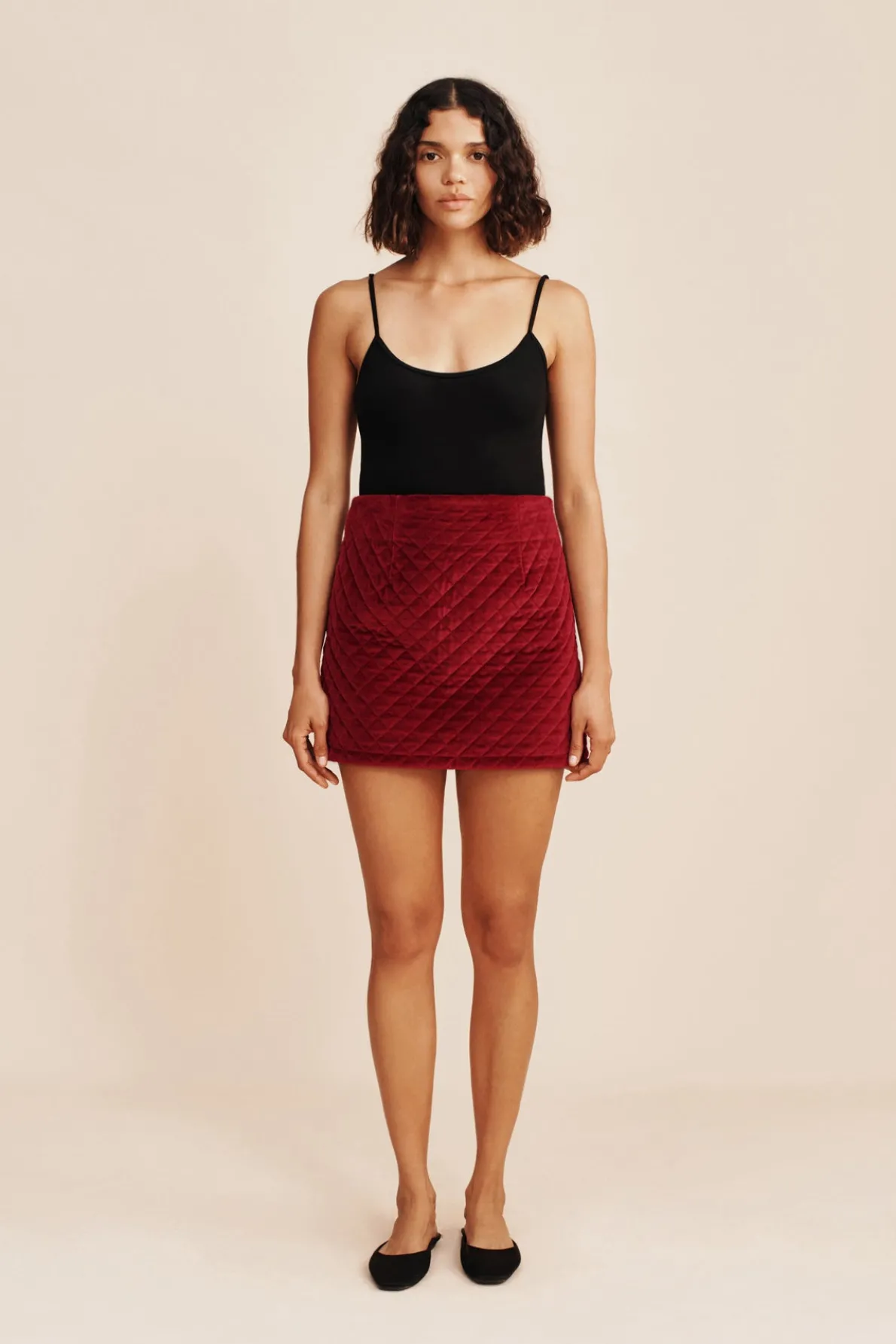 ROMEO MINI SKIRT - RED VELVET