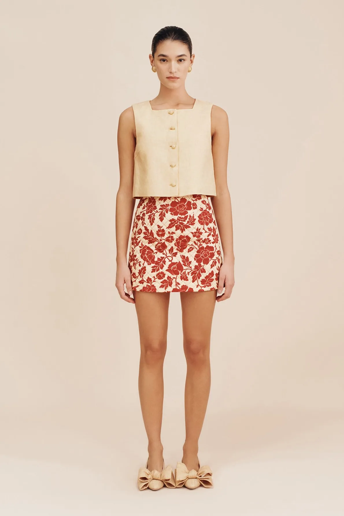 ROMEO MINI SKIRT - SCARLET BLOOM
