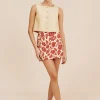 ROMEO MINI SKIRT - SCARLET BLOOM