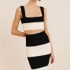 THEO CROP TOP - BLACK STRIPE