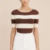 THEO TOP - CHOCOLATE STRIPE